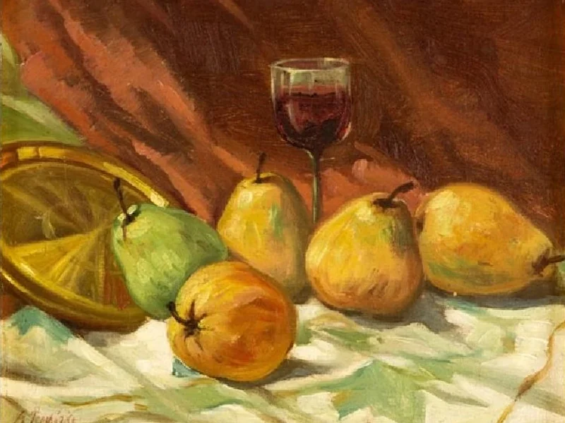 1891-Anastas Procházka - Natura morta con frutta